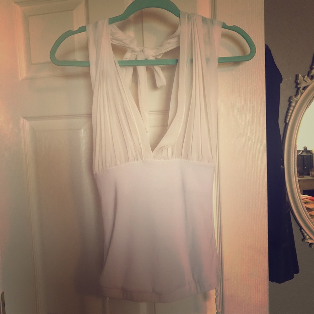 Sexy white halter top